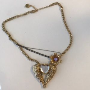 Betsey Johnson Fly With Me  Heart Chain
